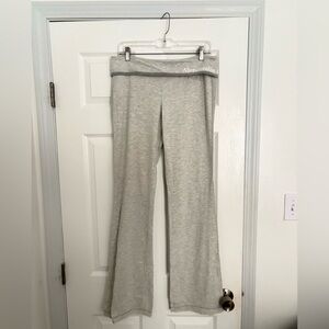 Y2K VTG ABERCROMBIE & FITCH GREY FOLDOVER WIDE LEG SPELLOUT LEGGING YOGA PANT M